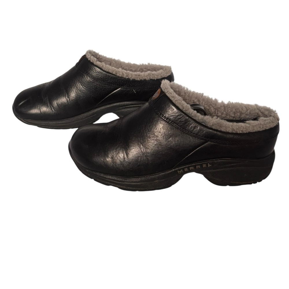 Merrell Encore Leather Faux Fur Lined Clogs Size 7 - Picture 4 of 9